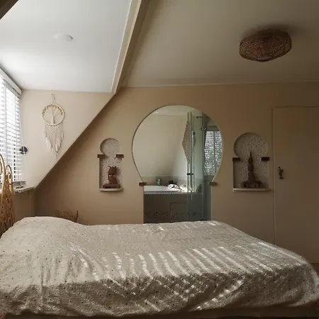 Modern Cozy Asian Style Bedroom With Kingsize Bath